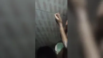 Fingered Girl’s Pussy In Bathroom After Grinding Against Her Ass