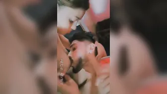Sucking her boobs relentlessly, her lover pounds until she screams in pain