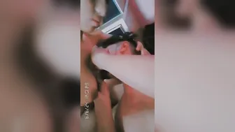 Sucking her boobs relentlessly, her lover pounds until she screams in pain