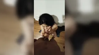 Indian Girl Gagged On Cock Then Swallowed Load After Intense Blowjob