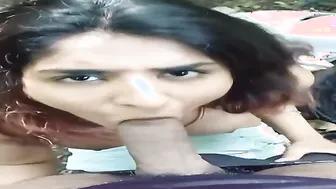 Fucked GF In Jungle After Making Her Suck My Thick Cock