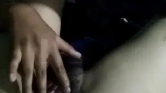 Late Night, Girl Removes Panties, Fingers Her Hairy Cunt Slowly Moaning