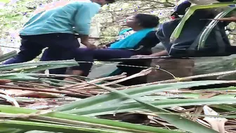 Skipping School To Fuck Her In The Jungle After Pulling Down Her Salwar