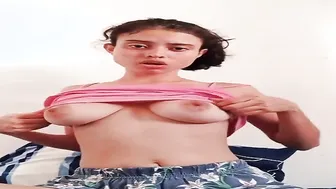 Fair Girl Rubbed Her Tits Then Shoved A Stick Deep In Her Wet Desi Cunt