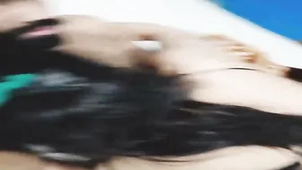 Wife In Black Bra Sucking His Cock Cooling Down Her Burning Pussy