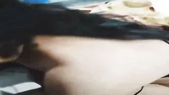 Wife In Black Bra Sucking His Cock Cooling Down Her Burning Pussy