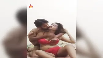 Red Bra Wife Screaming While Husband Fucks Her Dripping Wet Cunt Nonstop