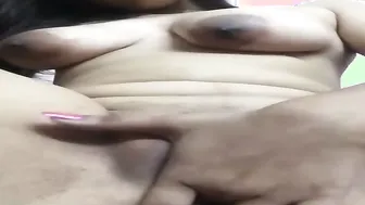 Finger-Fucking Her Own Pussy While Squeezing Her Tits, That Hot Girl Moaned Loud