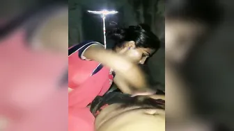 Village Wife Secretly Sucking Younger Brothers Cock At Night Happily