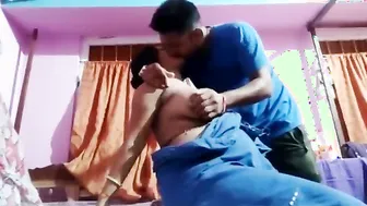 After Brother Left Village Girl Kissed And Squeezed Tits Before Getting Fucked