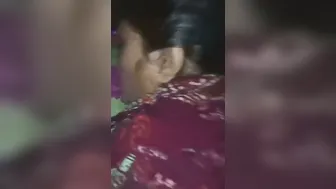 Yanking up aunt's nighty, he slams her doggy-style until she cries out loud