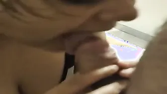 College Cutie Deepthroats My Land Hard While Rubbing Her Wet Bur Secretly