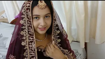 Newlywed Desi Bride Screams First Night As Husband Cums Deep