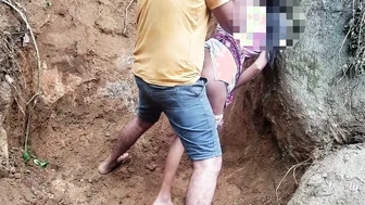 Desi Stepsister Getting Railed Naked In The Fields After Pissing Outside