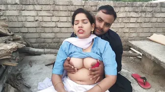 Telugu Stepbrother Groping His Stepsister's Big Breasts In The Fields