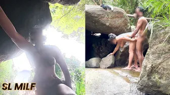 Risky Waterfall Sex Desi Milf With Big Tits Swallows Cum Outdoors