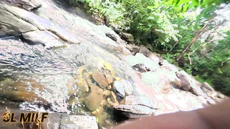 Risky Waterfall Sex Desi Milf With Big Tits Swallows Cum Outdoors