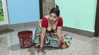 Desi Maid Servant Getting Her Pussy Stretched While Working At His House