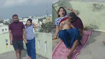 Indian Stepsister Fucked Raw On Rooftop By Her Stepbrother First Time Ever