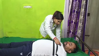Indian Lady Doctor Getting Drilled By Her Patient During Clinic Treatment