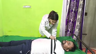 Indian Lady Doctor Getting Drilled By Her Patient During Clinic Treatment