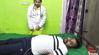 Indian Lady Doctor Getting Drilled By Her Patient During Clinic Treatment