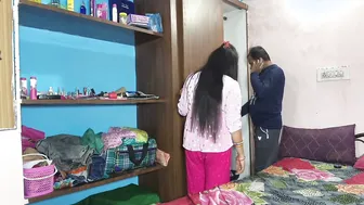 Indian Stepsister Dragged In For Rough Face Fucking While He Finds His Shirt