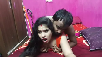 Bengali Couple Hot Romance With Big Boobs Fondling And Passionate Kissing