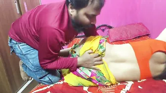 Bengali Couple Hot Romance With Big Boobs Fondling And Passionate Kissing