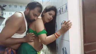 Indian Mallu Aunty Bent Over The Kitchen Counter Taking Dick From Behind
