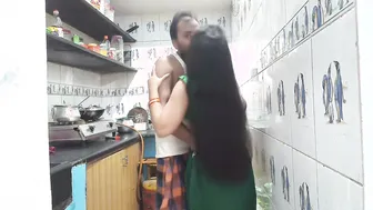 Indian Mallu Aunty Bent Over The Kitchen Counter Taking Dick From Behind
