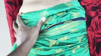 Desi Maid Seducing Her Employer In The Kitchen Wearing A Tight Blouse