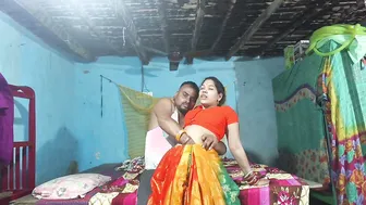 Bengali Bhabhi Kissing And Undressing Her Orange Blouse For A Quickie Fuck