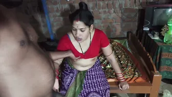 Desi Stepbrother's Wife Deepthroating His Cock While He Gropes Her Big Tits