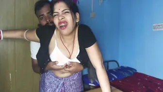 Indian Newlywed Wife Kisses Husband Deep While He Sucks Her Big Breasts