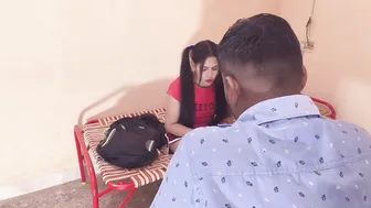 Tuition Teacher Drills His Student Hard So She Passes Her University Exam