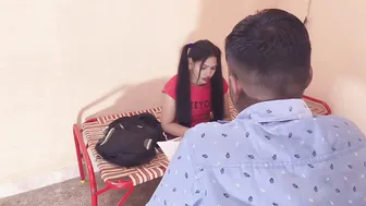 Tuition Teacher Drills His Student Hard So She Passes Her University Exam