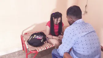 Tuition Teacher Drills His Student Hard So She Passes Her University Exam