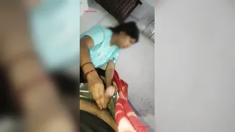 Desi Girlfriend Giving Handjob When Her Mom Walks In Catching Them