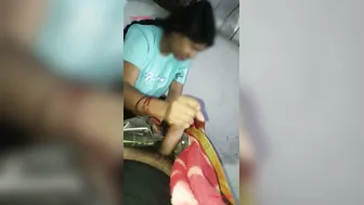 Desi Girlfriend Giving Handjob When Her Mom Walks In Catching Them