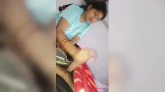 Desi Girlfriend Giving Handjob When Her Mom Walks In Catching Them