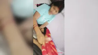 Desi Girlfriend Giving Handjob When Her Mom Walks In Catching Them