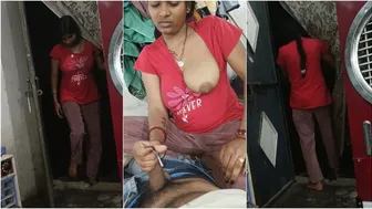Indian Girlfriend Strokes Boyfriend's Cock Until He Explodes On Her Hand