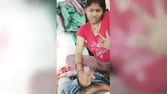 Indian Girlfriend Strokes Boyfriend's Cock Until He Explodes On Her Hand