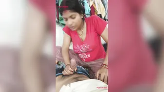 Indian Girlfriend Strokes Boyfriend's Cock Until He Explodes On Her Hand