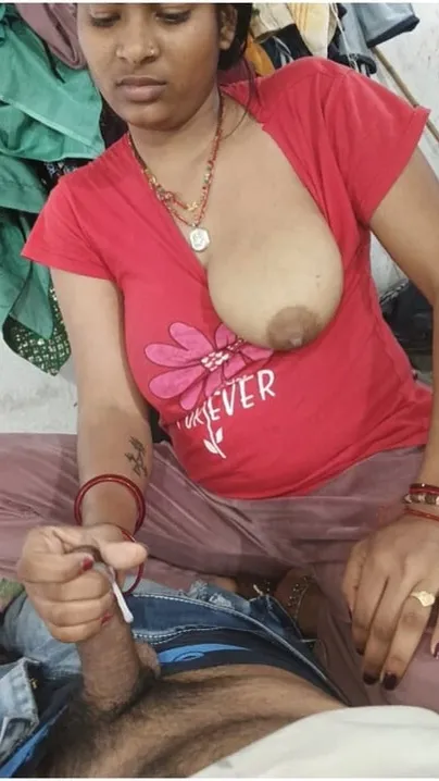 Indian Girlfriend Strokes Boyfriend's Cock Until He Explodes On Her Hand