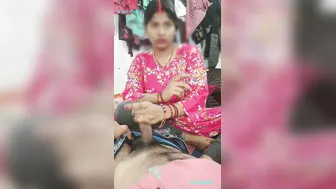 Indian Bhabhi Strokes Brother-In-Law's Cock Late Night Until He Erupts