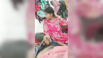 Indian Bhabhi Strokes Brother-In-Law's Cock Late Night Until He Erupts