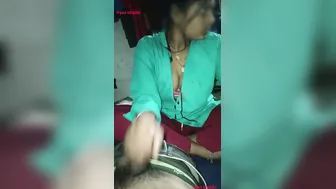 Neighbor's Girlfriend Sneaks Over At Night Jerking His Shaft Till He Cums