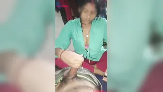 Neighbor's Girlfriend Sneaks Over At Night Jerking His Shaft Till He Cums